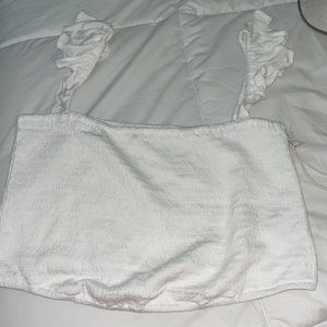 SMOCKED TANK TOP WHITE